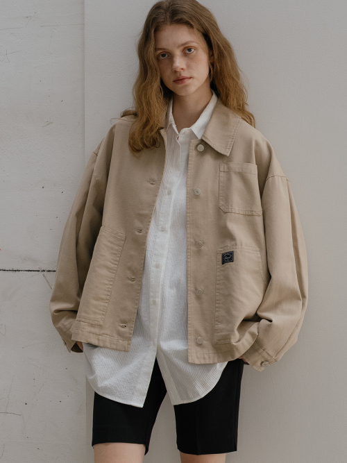 Pocket detail cotton work jacket FRFA01JK02_2color
