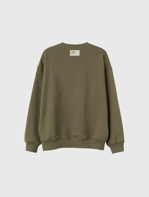 Унисекс свитшот с логотипом хлопковый KHAKI / SBE3U51003