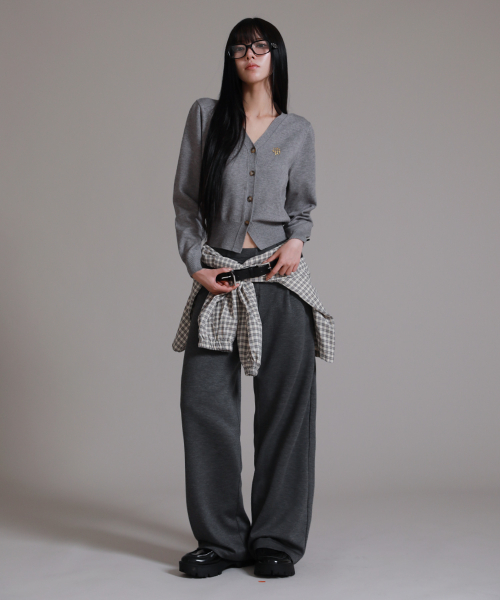 Мягкий кардиган Soft Essential V-neck Knit Cardigan_Grey