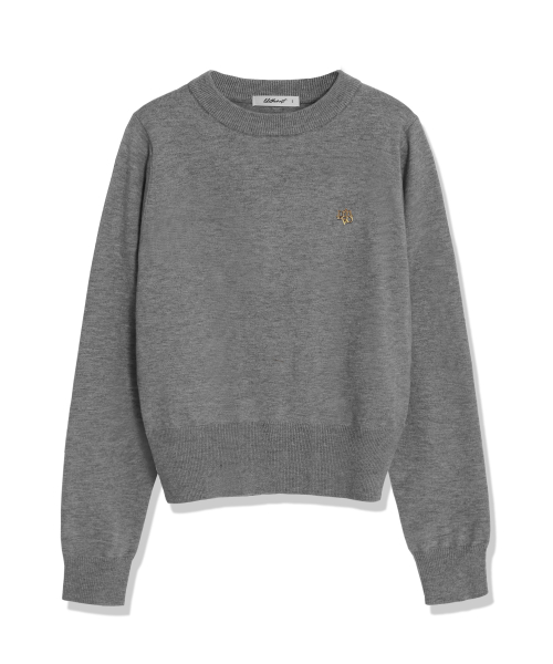 Базовый круглый джемпер Soft_Grey