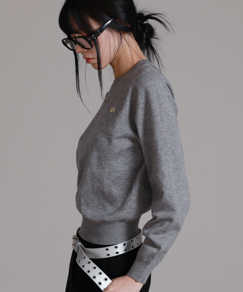 Базовый круглый джемпер Soft_Grey