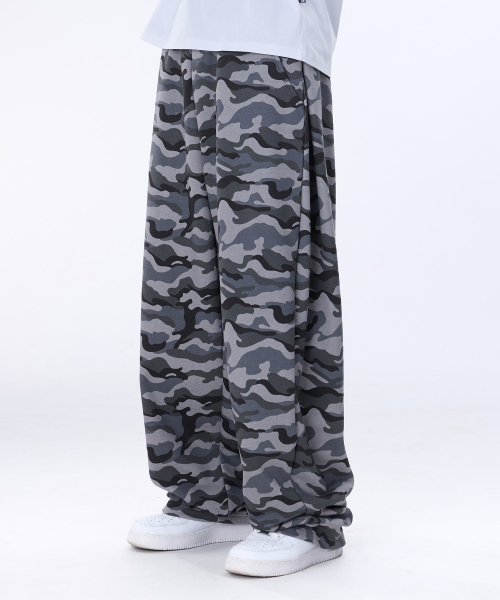 Свободные спортивные брюки с вытачками Camo Grey YLP-602