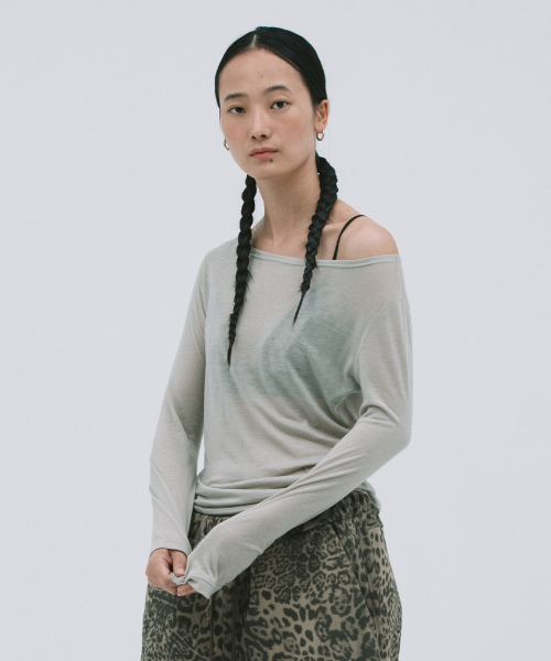 CHAIN LONG SLEEVE [BEIGE]