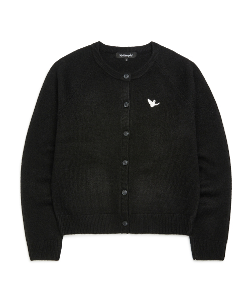 Женский кардиган Angel с круглым вырезом - BLACK