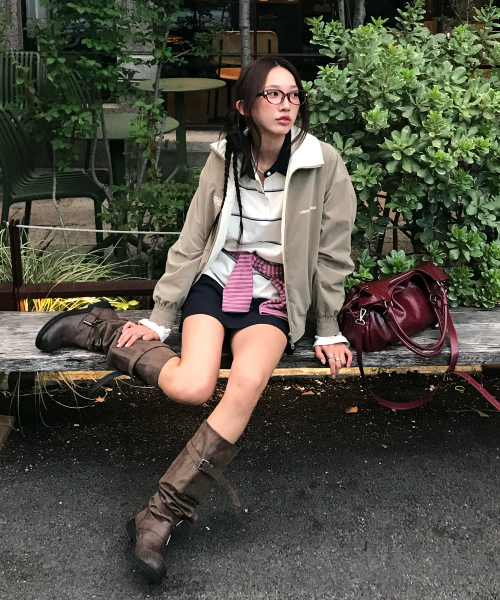 Menasoo Made Corduroy Nylon Jacket_Beige