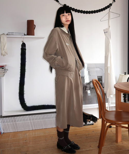 Menasoo Made Corduroy Nylon Jacket_Beige