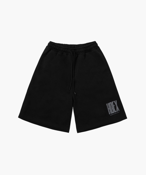 Crack Printed Sweat Shorts Black