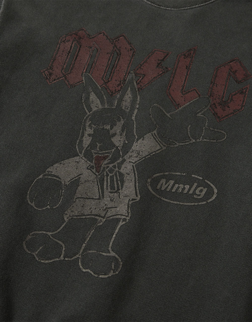[Mmlg] DYED MELGE ROCK SWEAT (CHARCOAL)