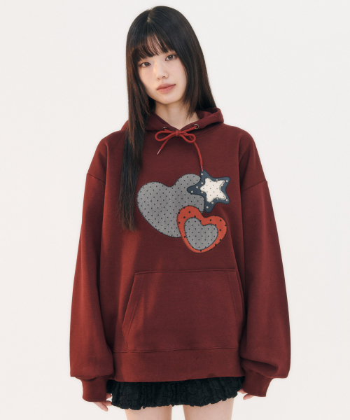 Худи MY HEART с вышивкой AHP1208 (Burgundy)
