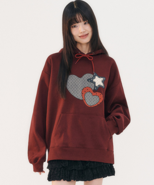 Худи MY HEART с вышивкой AHP1208 (Burgundy)