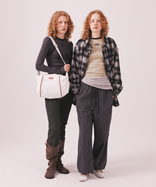 Brushed Striped Skirt Pants_Black