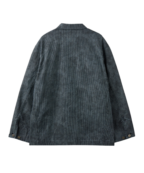 Куртка French с воротником мандарин_Smudge Blue