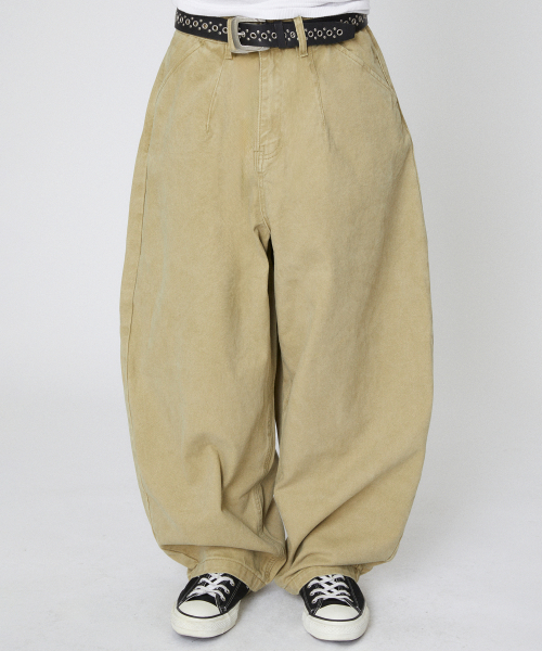 WIDE CHINO PANTS [KHAKI]