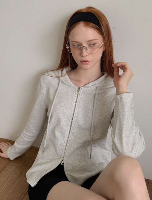 Зип-худи Becky с круглым вырезом
