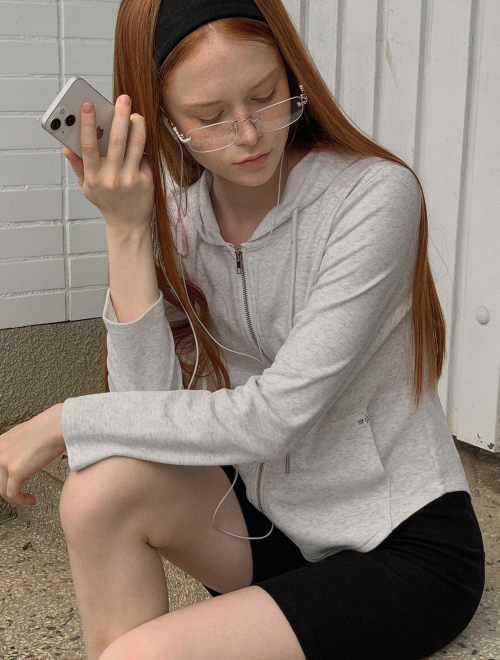 Зип-худи Becky с круглым вырезом