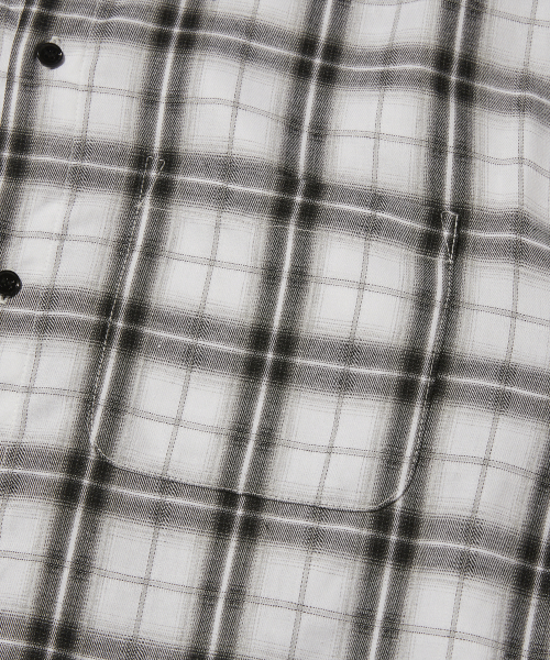 CROPPED CHECK SHIRT [WHITE]