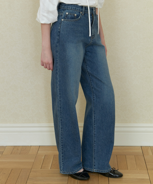 A WIDE BLUE DENIM PANTS_BLUE