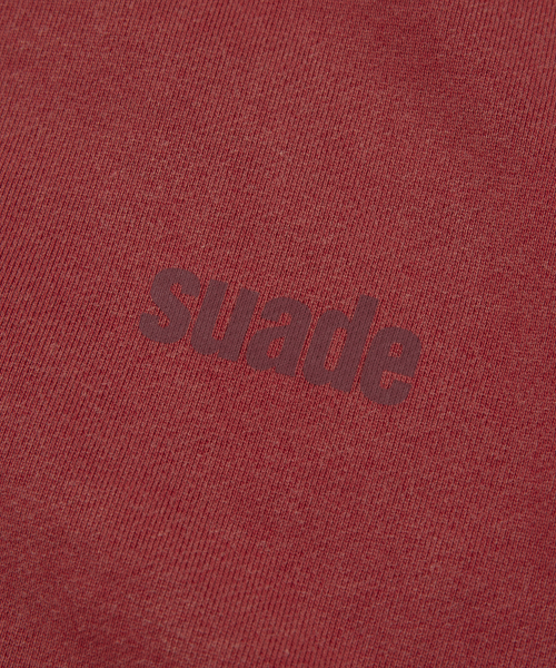 CROPPED WASHED HOOD ZIP UP [RED]