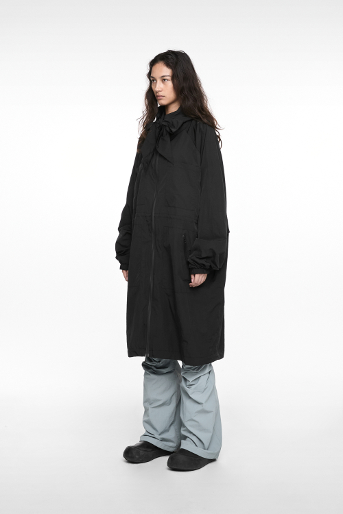 TIE FIELD COAT (UNISEX) BLACK