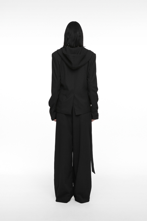MAGNETIC HOODIE BLAZER BLACK