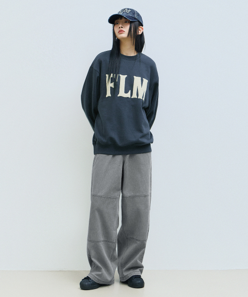 Свитшот FLM с букле логотипом NAVY