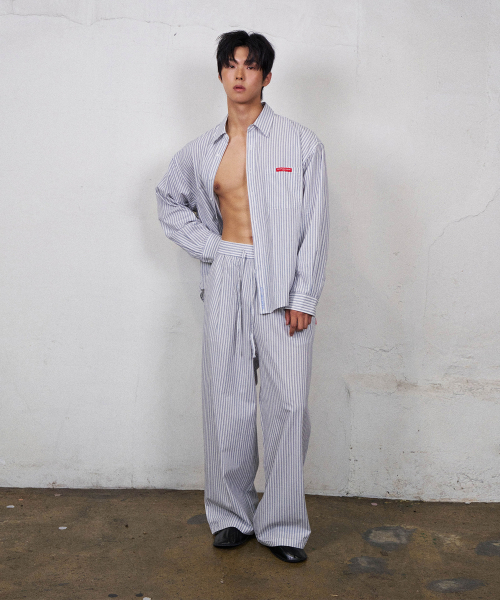 REC LOUNGE SHIRT[WHITE STRIPE]