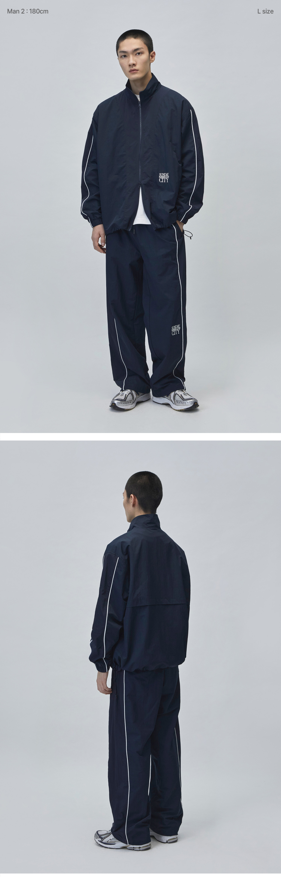 MUSINSA | URBANDTYPE OL209_RUNNING CLUB TRACK JACKET_NAVY