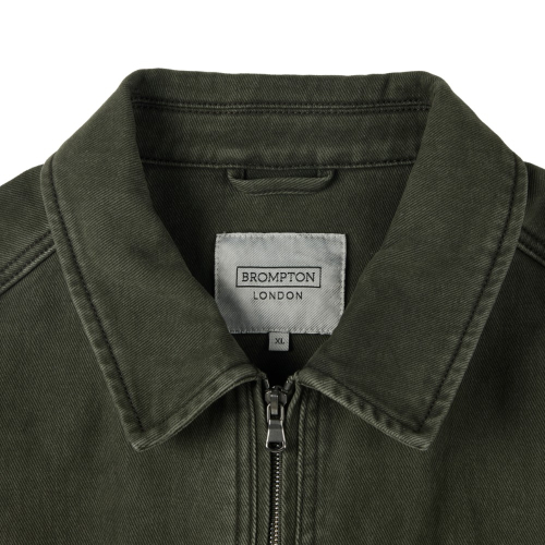 DENIM ZIP-UP JACKET - KHAKI (P253MJK461)