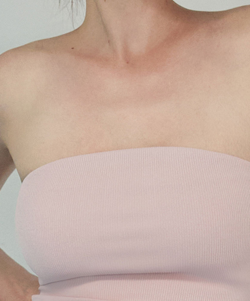 Женский топ для йоги и пилатеса DEVI-TS0055-Ash Pink Serina Round Tube Top