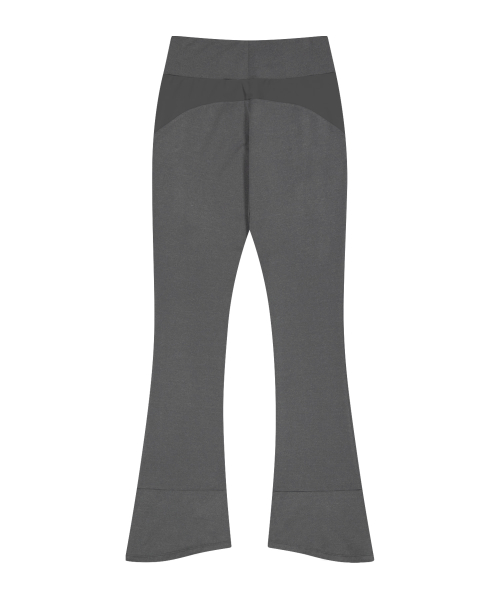 Button Slit Bootcut Pants / Charcoal