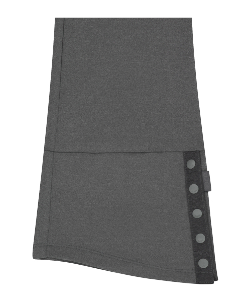 Button Slit Bootcut Pants / Charcoal