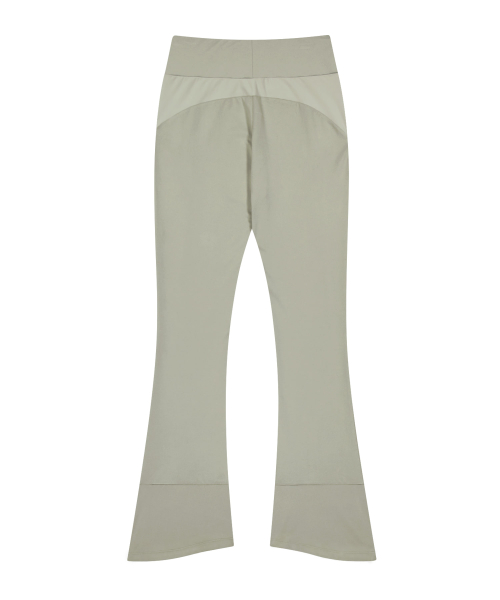 Button Slit Bootcut Pants / Mint Grey