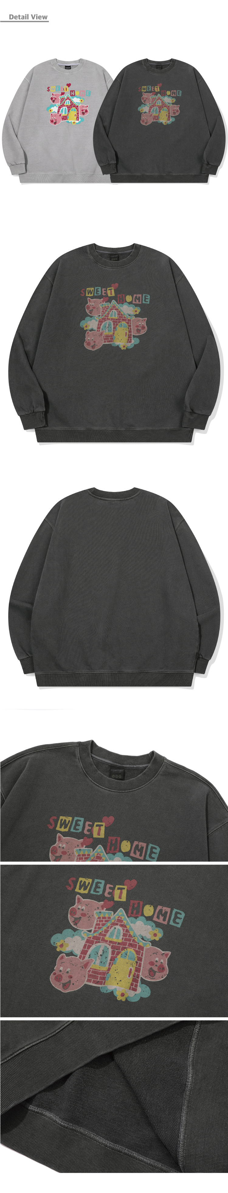PIGMENT SWEATSHIRT - 2 COLORS SMOKE BLACK