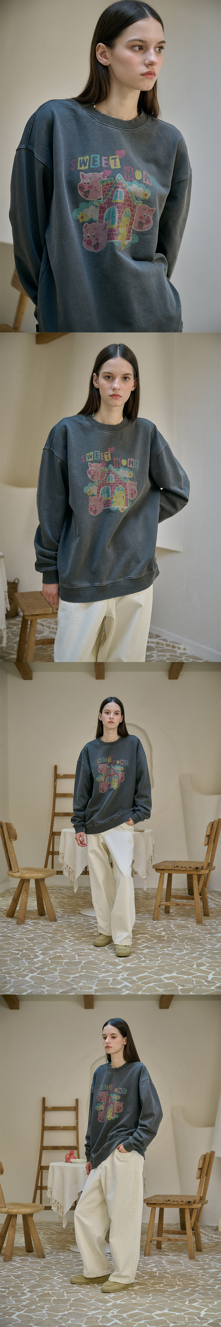 PIGMENT SWEATSHIRT - 2 COLORS SMOKE BLACK