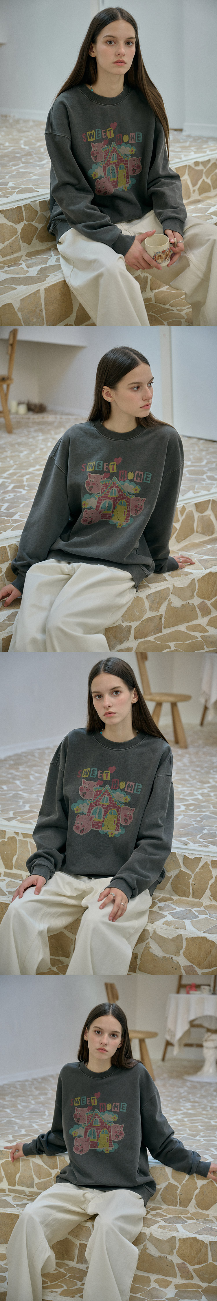 PIGMENT SWEATSHIRT - 2 COLORS SMOKE BLACK