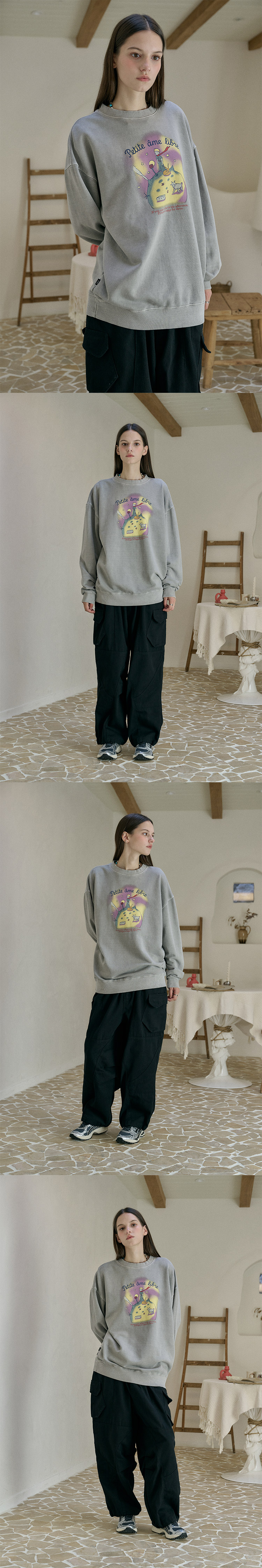 PIGMENT SWEATSHIRT - 2 COLORS GHOST GREY