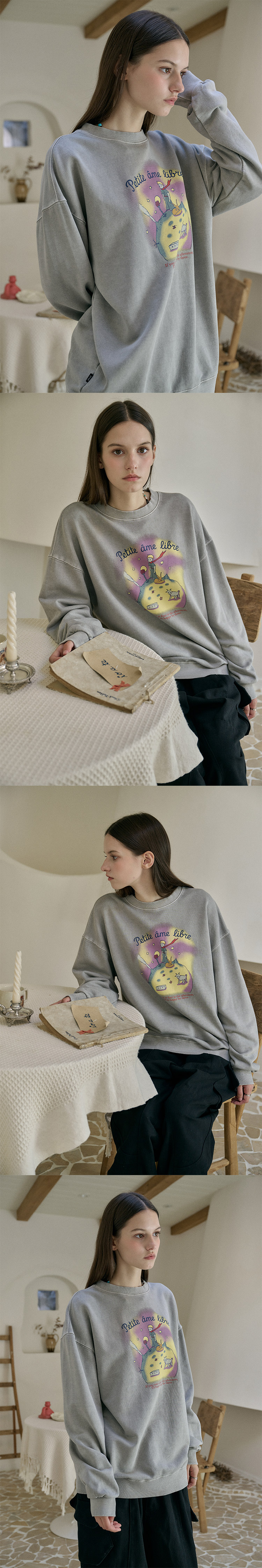 PIGMENT SWEATSHIRT - 2 COLORS GHOST GREY