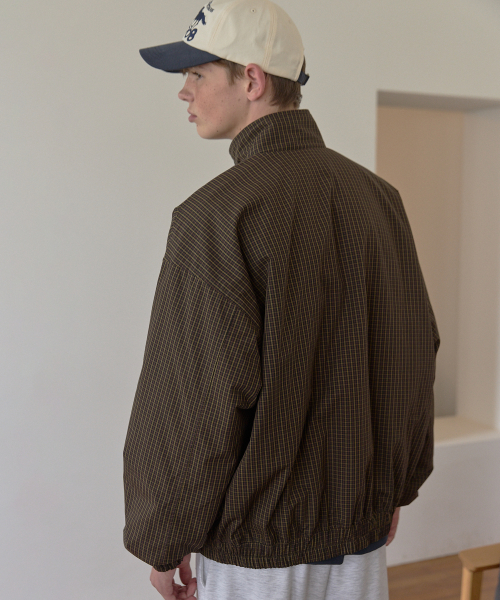 8SYMBOL CHECK BLOUSON - коричневая