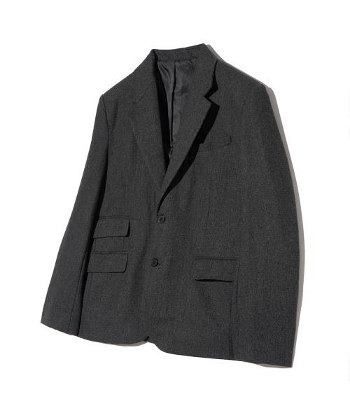 Блейзер Heritage из шерсти_Twill Charcoal