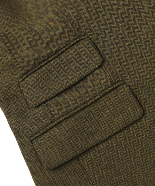 Шерстяной блейзер Heritage_Herringbone Brown