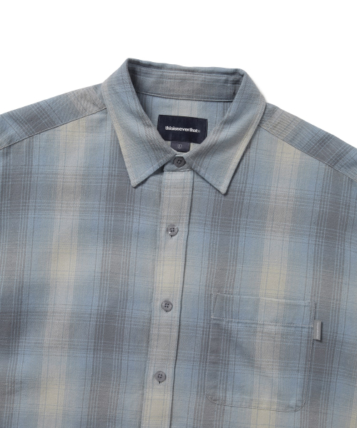 Nep Shadow Check Shirt Blue