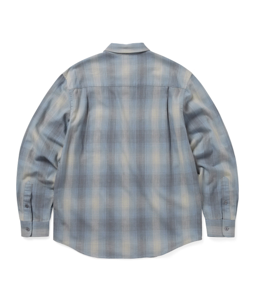 Nep Shadow Check Shirt Blue