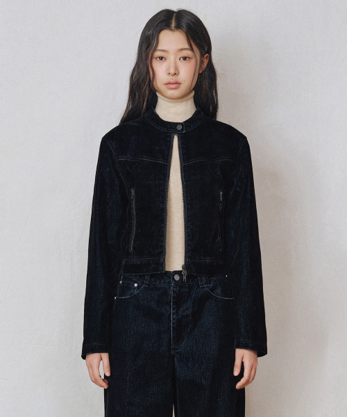 Вельветовая джинсовка Velvet Denim Jacket DCWJK001BLACK