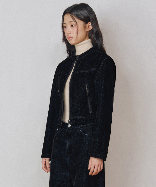 Вельветовая джинсовка Velvet Denim Jacket DCWJK001BLACK