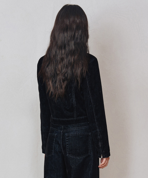 Вельветовая джинсовка Velvet Denim Jacket DCWJK001BLACK