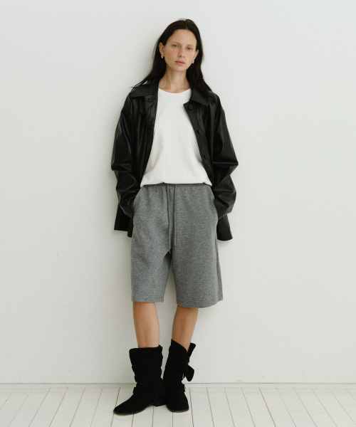 Knit bermuda pants