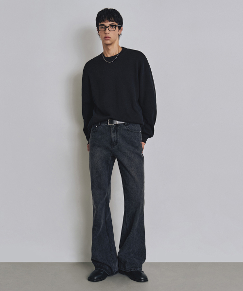 Широкие джинсы клёш Loose Fit Blue COOSPT249BLUE