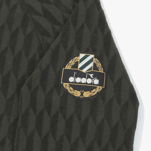 Махровое худи на молнии из жаккарда Khaki