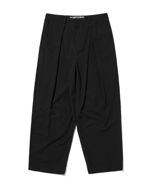 ONE TUCK SLACKS [BLACK]