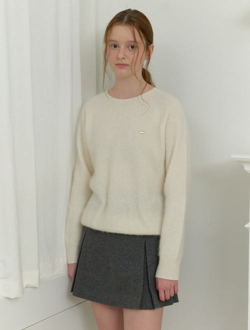 Fluffy cashmere wool knit - (4 colors)